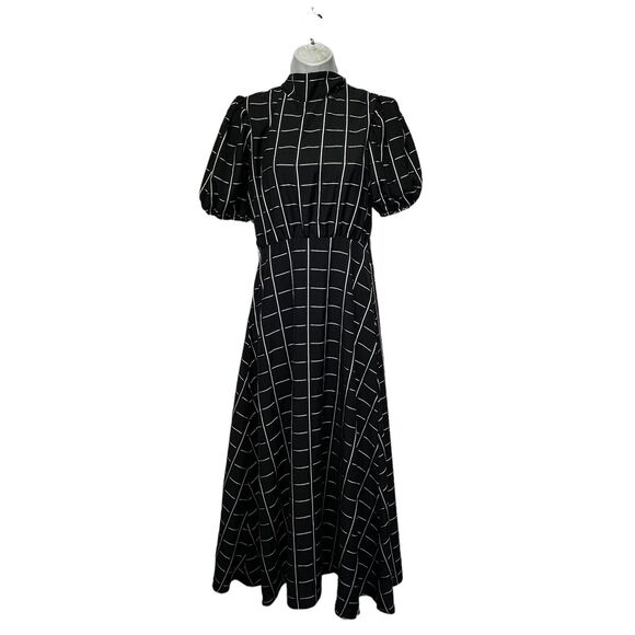 Sister Jane Ghospell Outake Check Black Open Back Midi Dress Size S - Picture 1 of 8